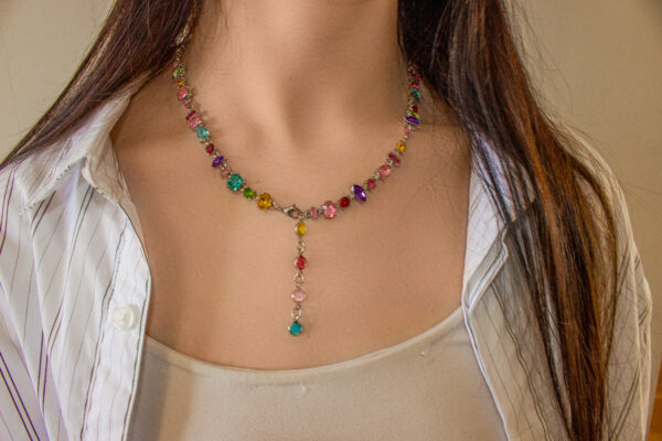 Multicolor Gemstone Delight Necklace - Image 3