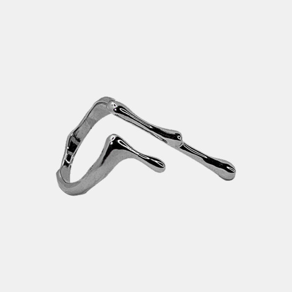 Fluid Wave Silver Ring