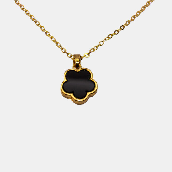 Gold Clover Pendant Necklace - Image 3