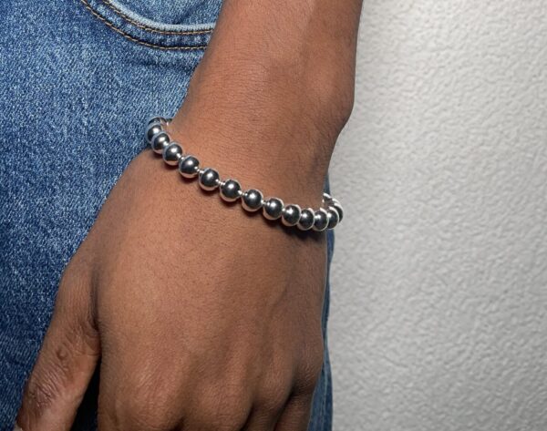 Lustrous Sphere Silver Bracelet - Image 2